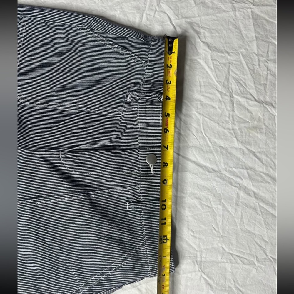 Evereve Navy/White Stripped Wide-Leg Pants - Picture 4 of 5